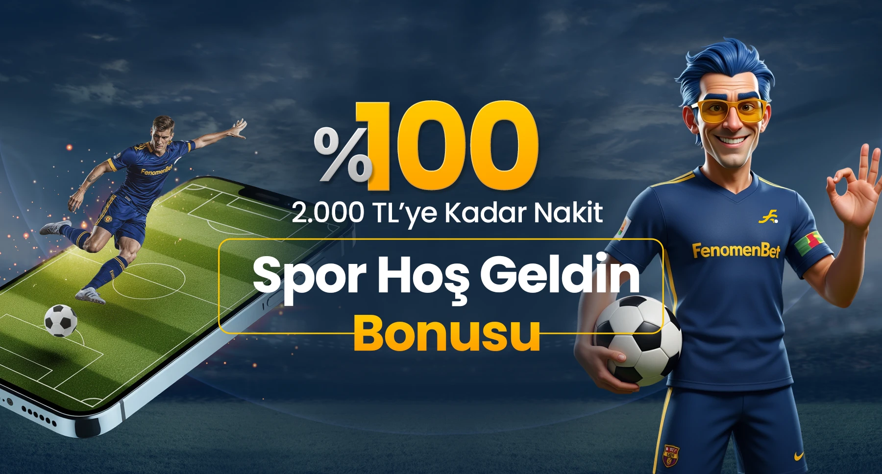 Fenomenbet yeni üyeler için %100 spor hoş geldin bonusu kampanyası