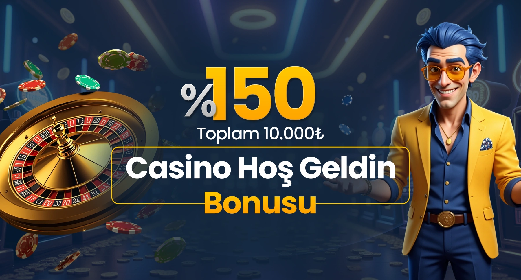 İlk yatırıma %100 bonus, kayıp olursa ikinci yatırıma %50 bonus, 5.000 TL’ye kadar casino kampanyası