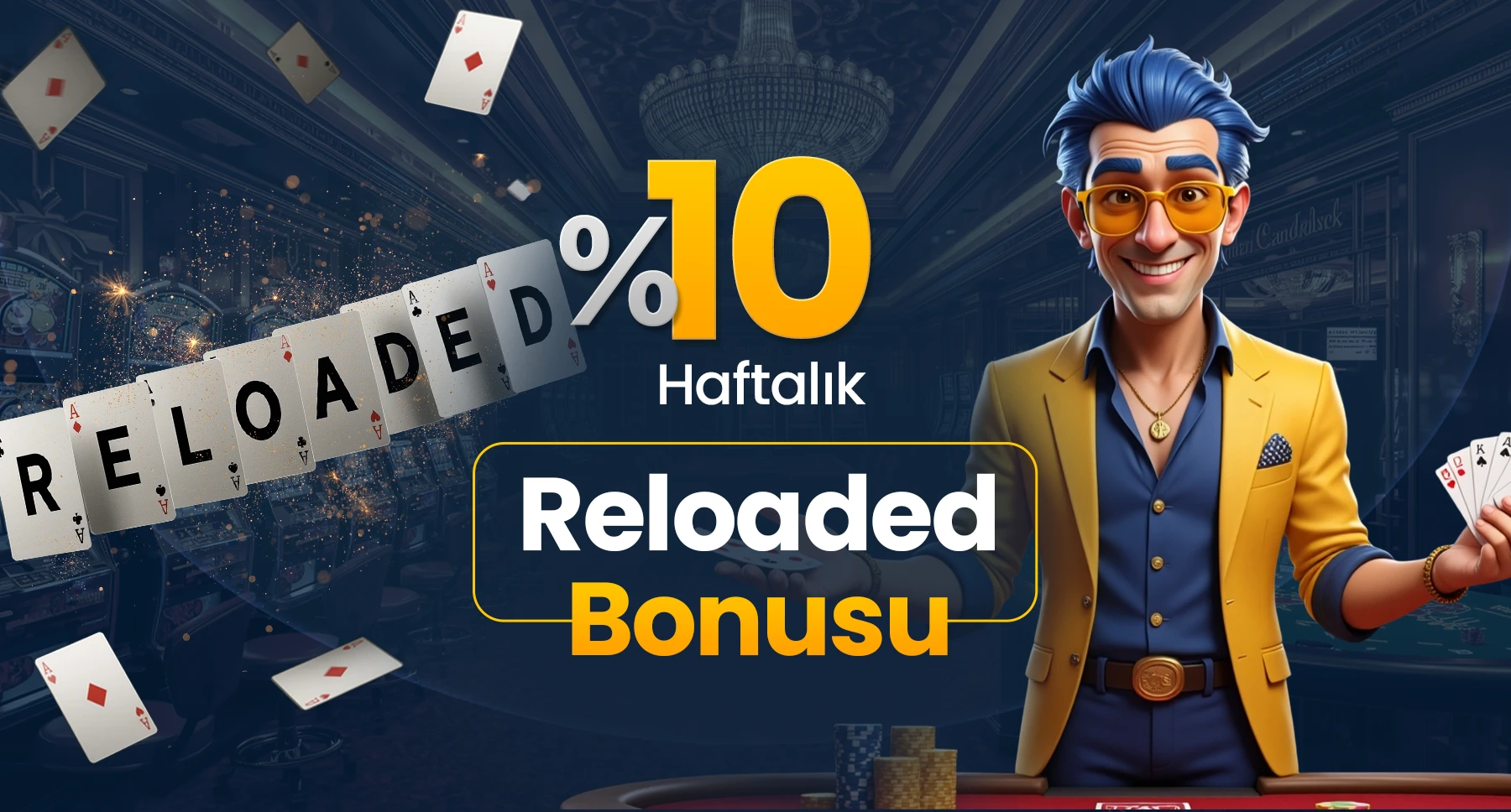 FenomenBet üyeleri için haftalık %10 çevrimsiz reloaded bonusu